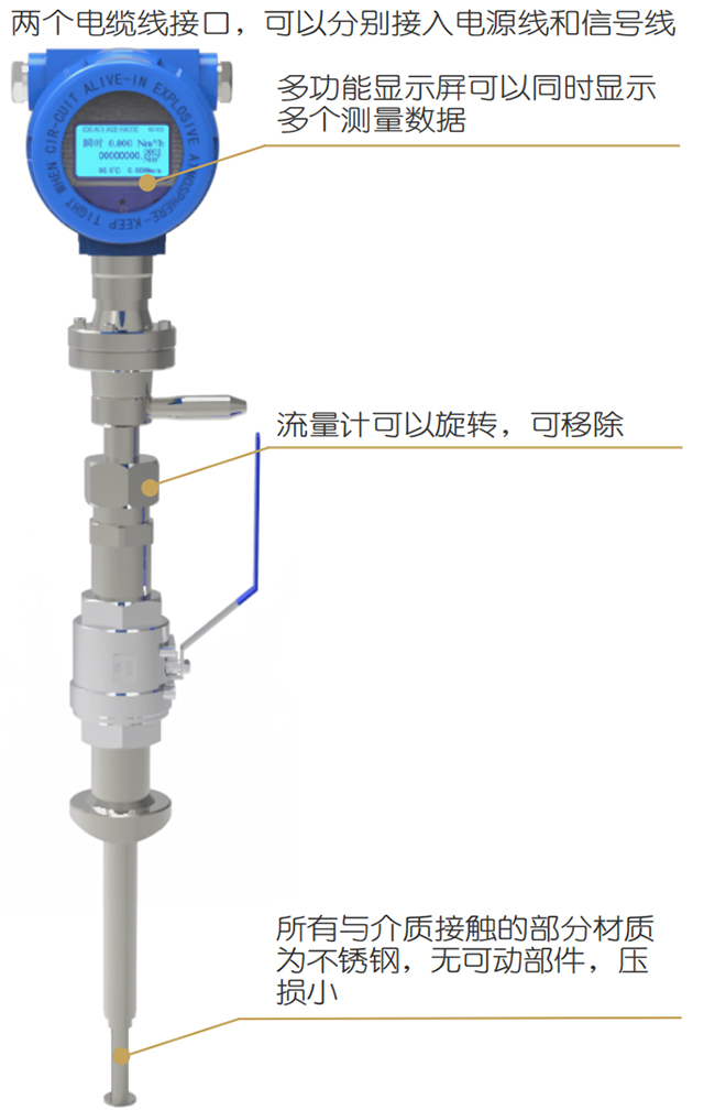 DN40熱式氣體質(zhì)量流量計(jì)結(jié)構(gòu)圖